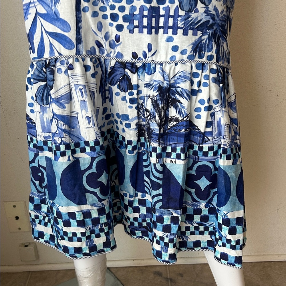 Blue Floral Women's Skirt - Picture 4 of 10